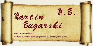 Martin Bugarski vizit kartica